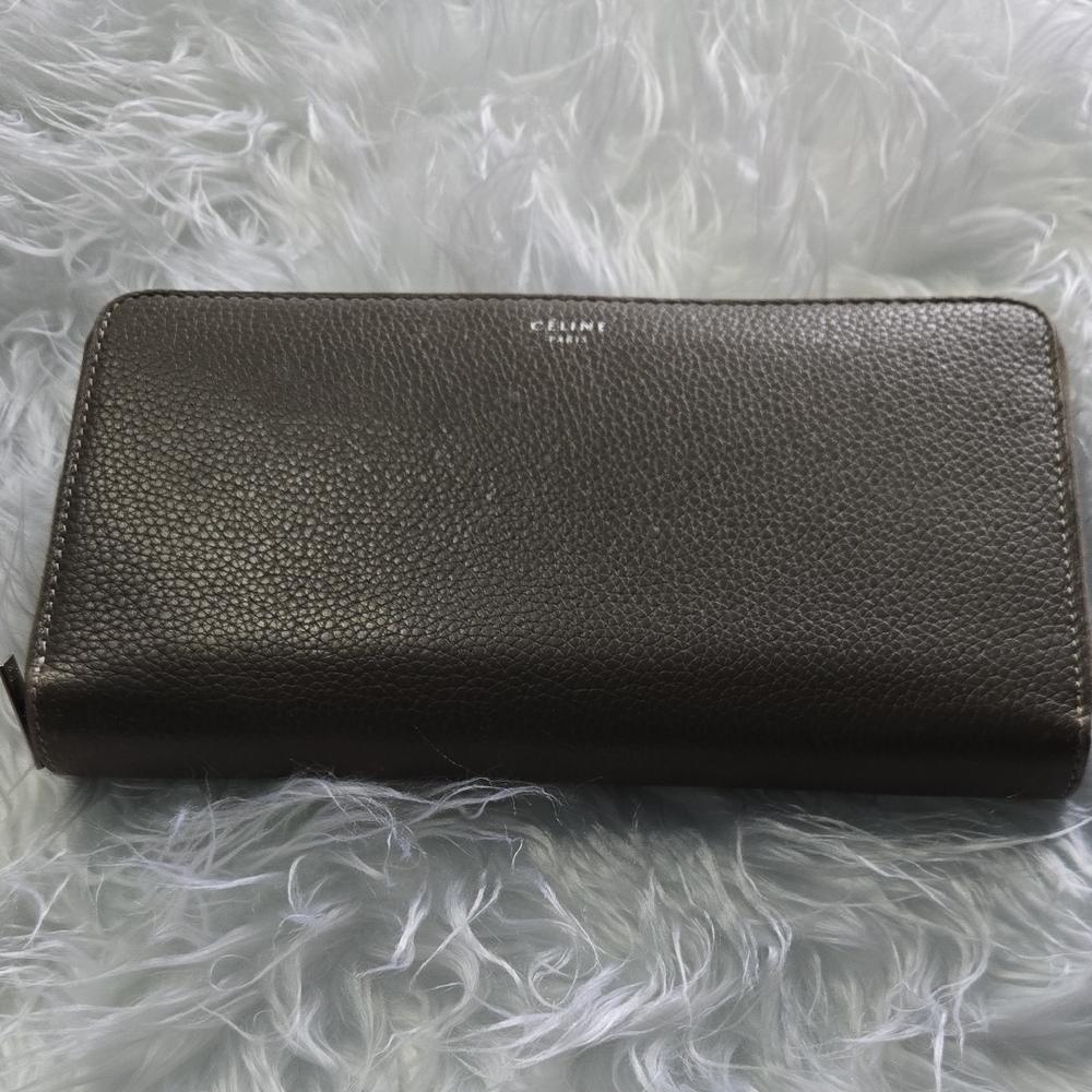 Celine Dark Brown Leather Wallet